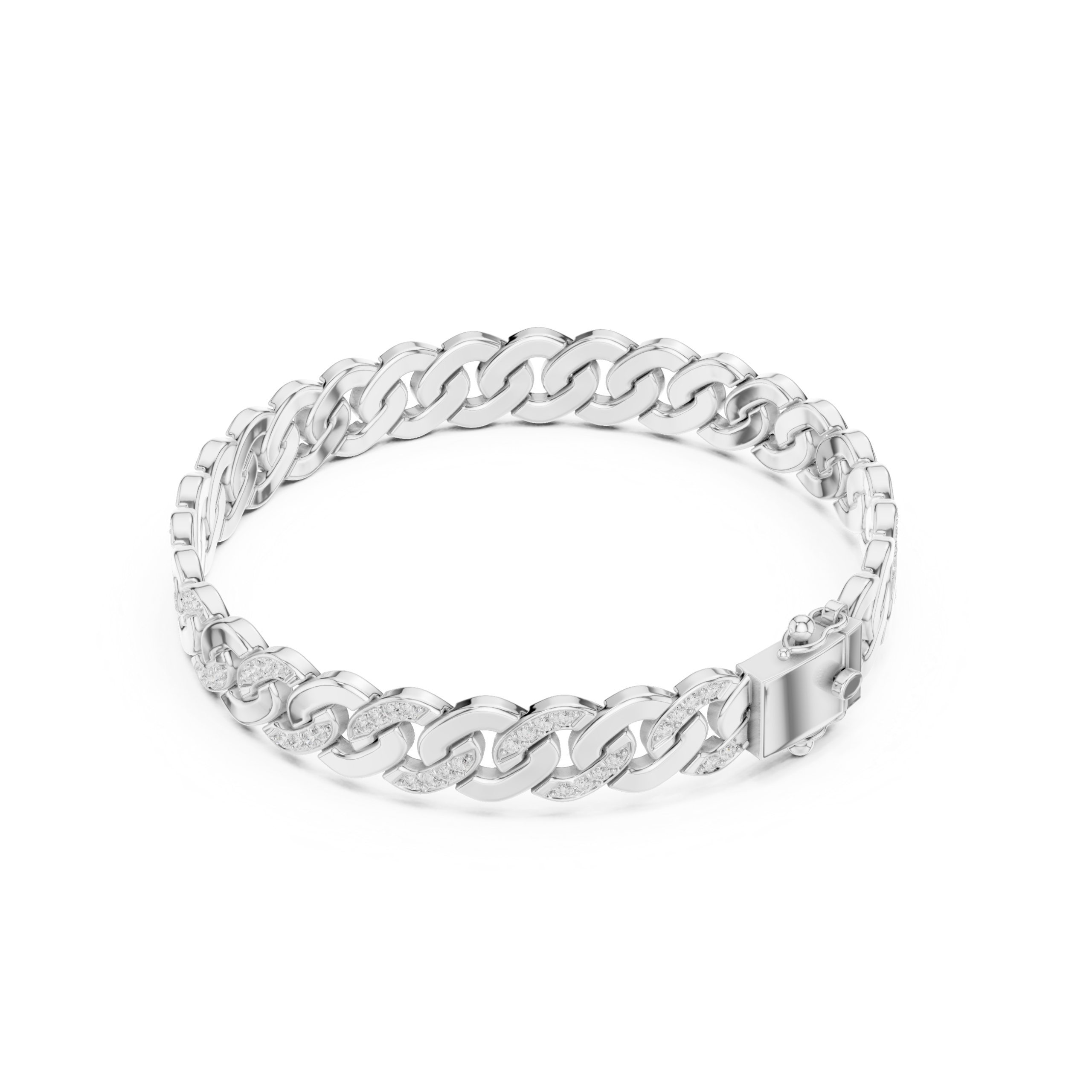 SBMB-12@W-viwe2-scaled-1.png Diamond Cuban Link Luxury Bracelet - Image 1