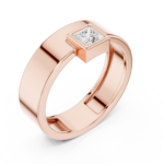 Princess Cut Solitaire Men's Ring